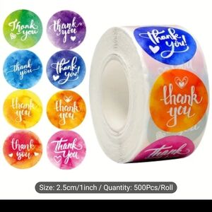 Colorful Thank You Sticker Roll